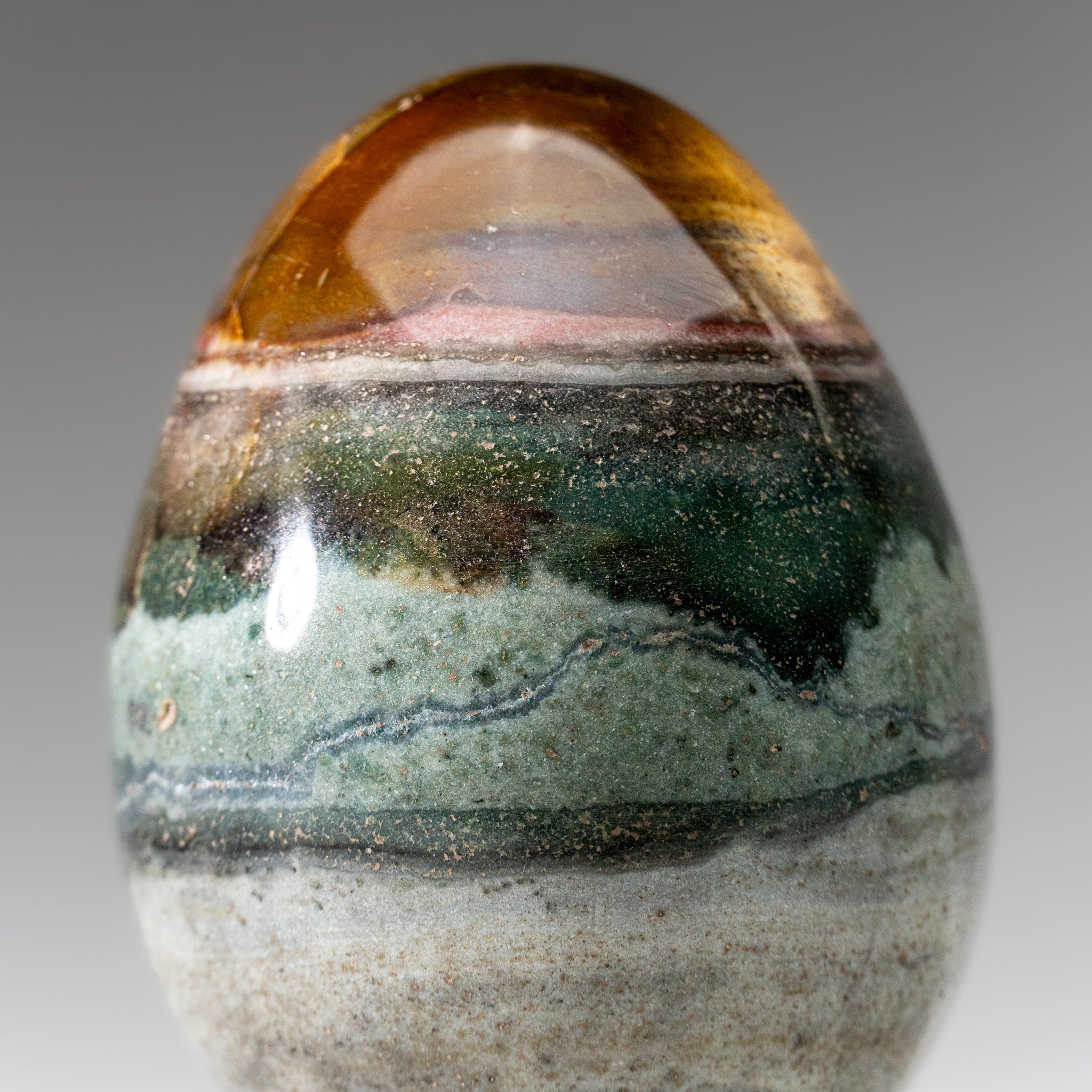 Genuine Polished Ocean Jasper Egg from Madagascar (.7 lbs)