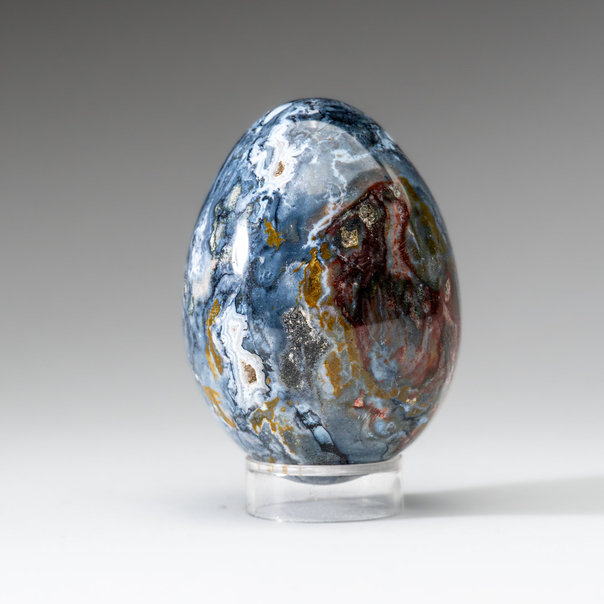 Genuine Polished Ocean Jasper Egg from Madagascar (.7 lbs)