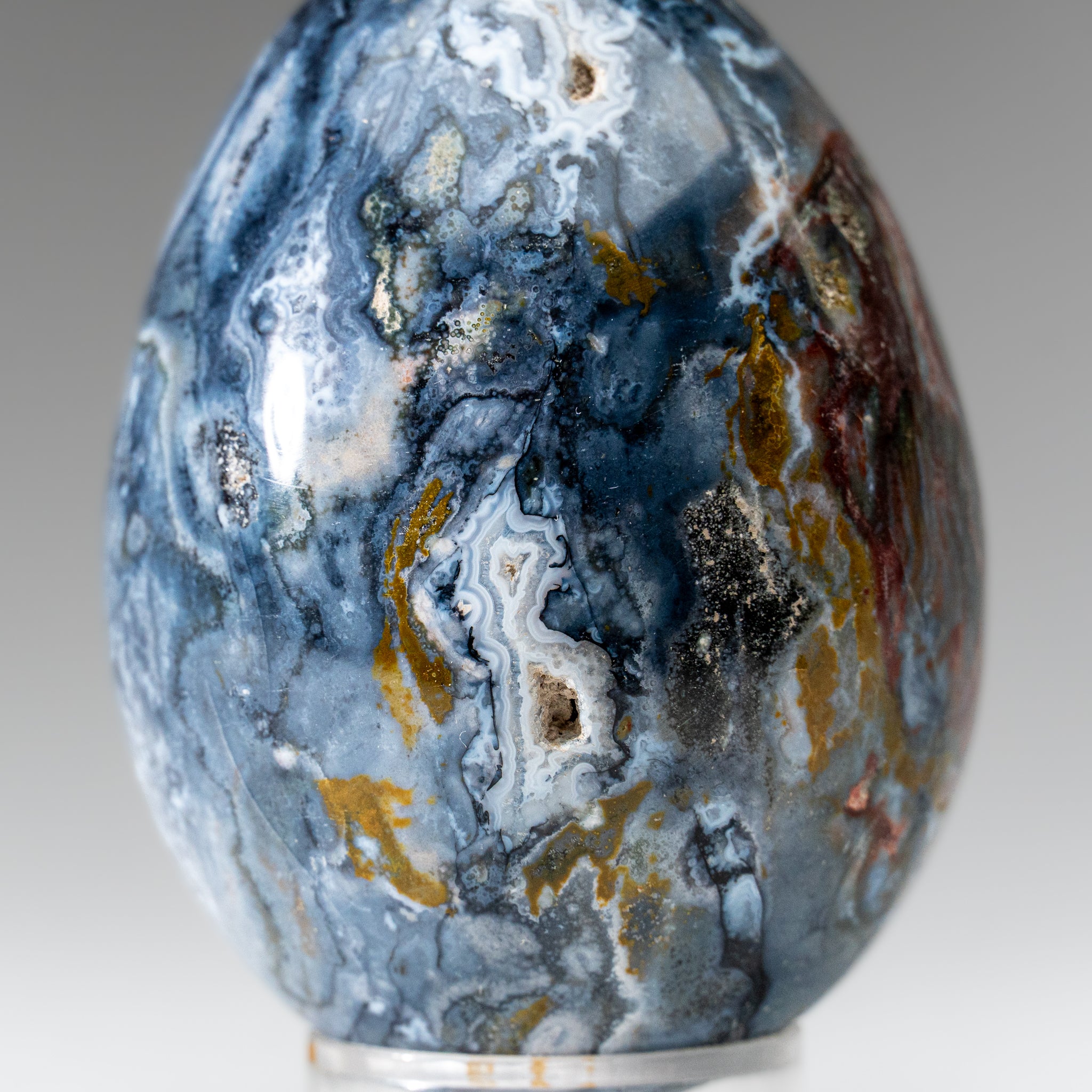 Genuine Polished Ocean Jasper Egg from Madagascar (.7 lbs)