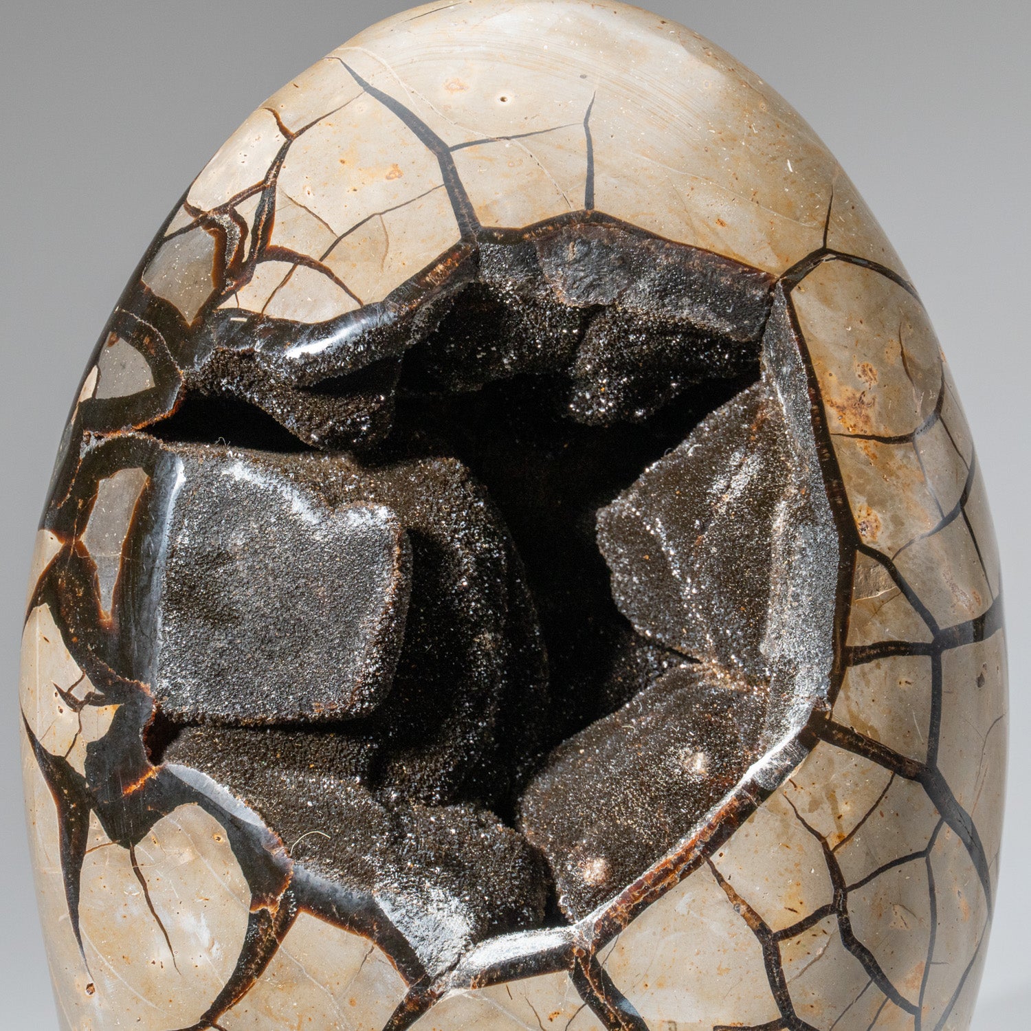 Polished Septarian Druzy Geode Egg from Madagascar (35 lbs)