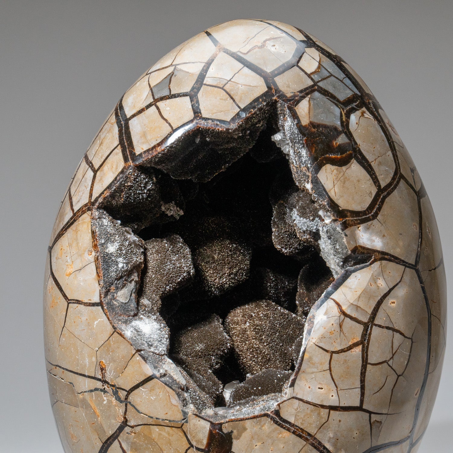 Polished Septarian Druzy Geode Egg from Madagascar (44.5 lbs)