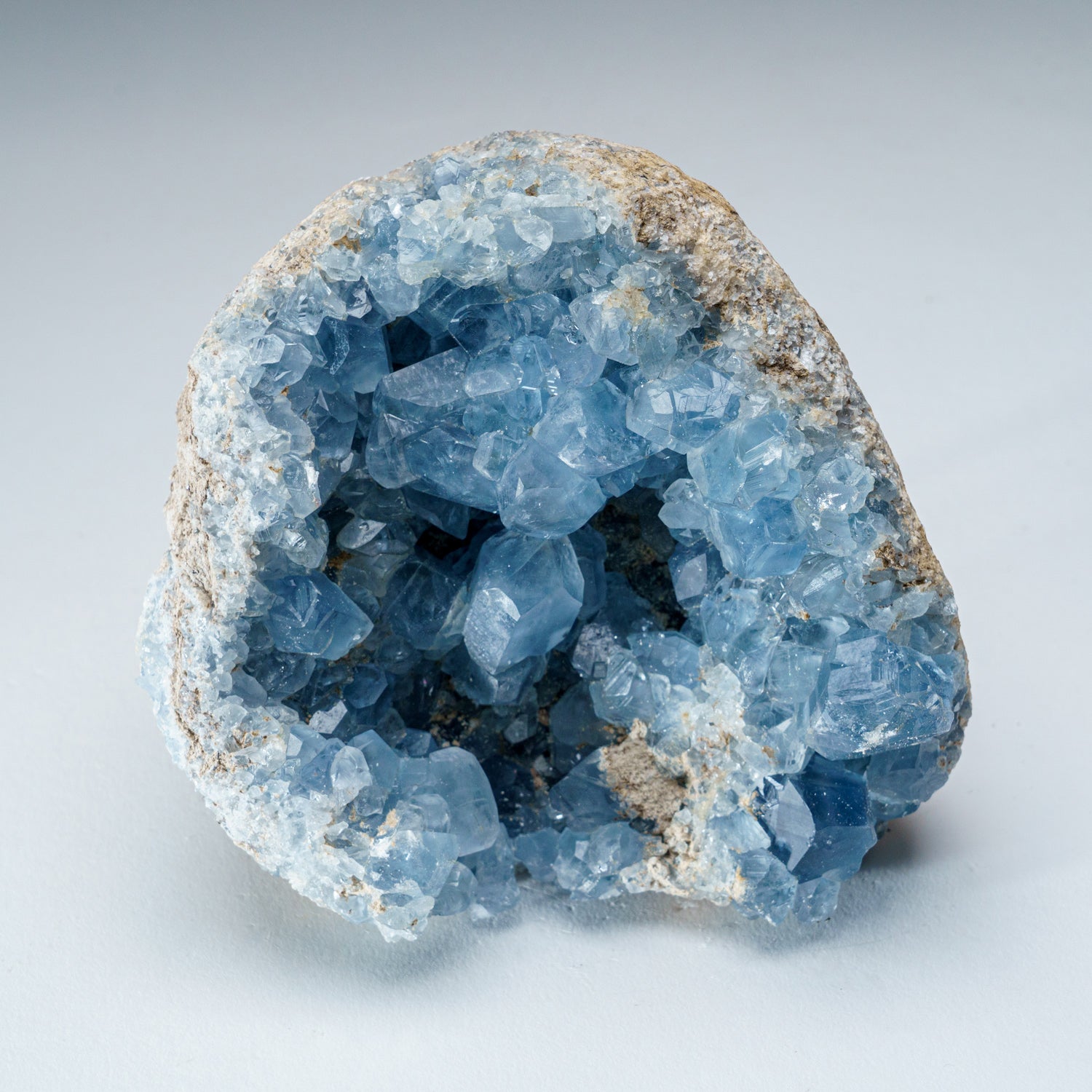 Blue Celestite Cluster Geode From Sankoany, Ketsepy Mahajanga, Madagascar (5.5 lbs)