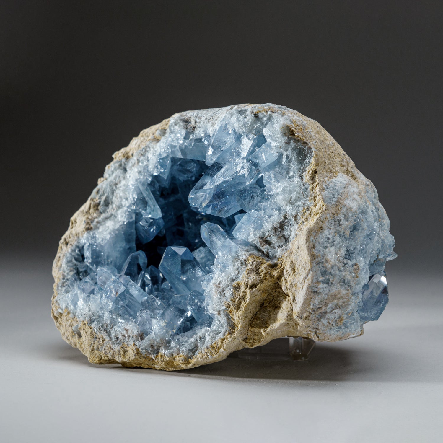 Blue Celestite Cluster Geode From Sankoany, Ketsepy Mahajanga, Madagascar (10 lbs)
