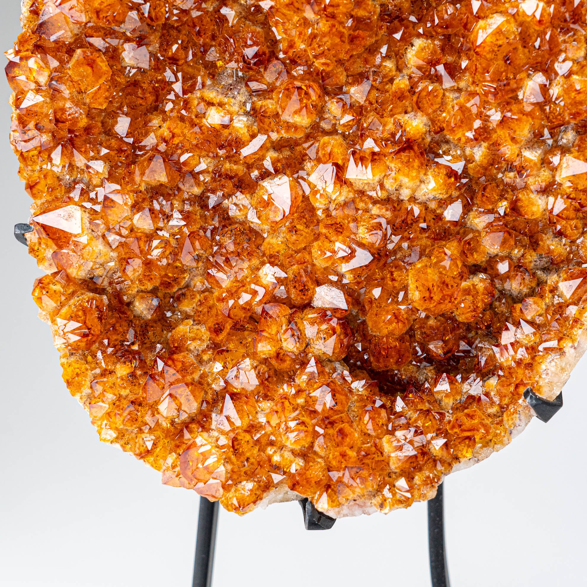 Genuine Citrine Quartz Crystal Cluster on Metal Stand (21", 19.5 lbs)