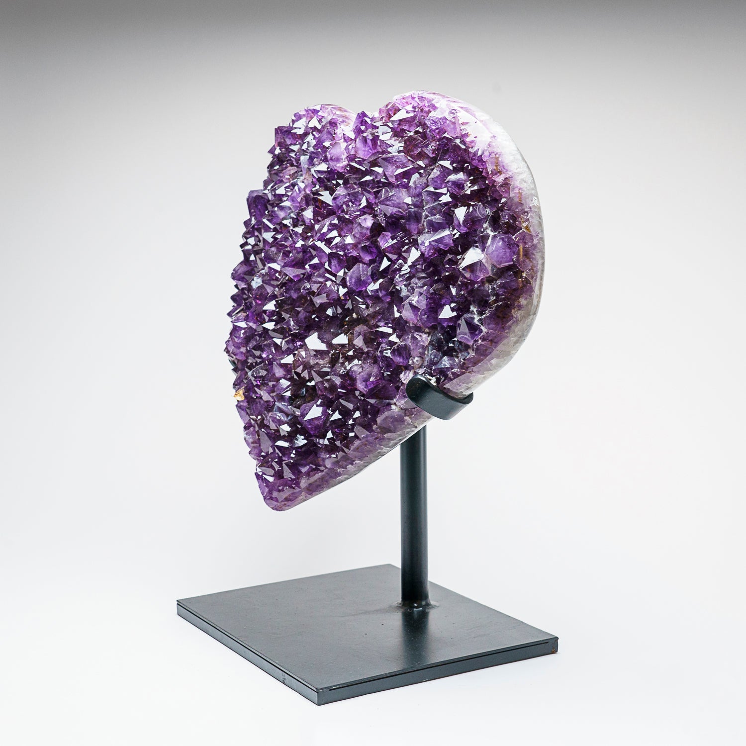 Genuine Amethyst Crystal Cluster Heart on Stand from Brazil (57 lbs)