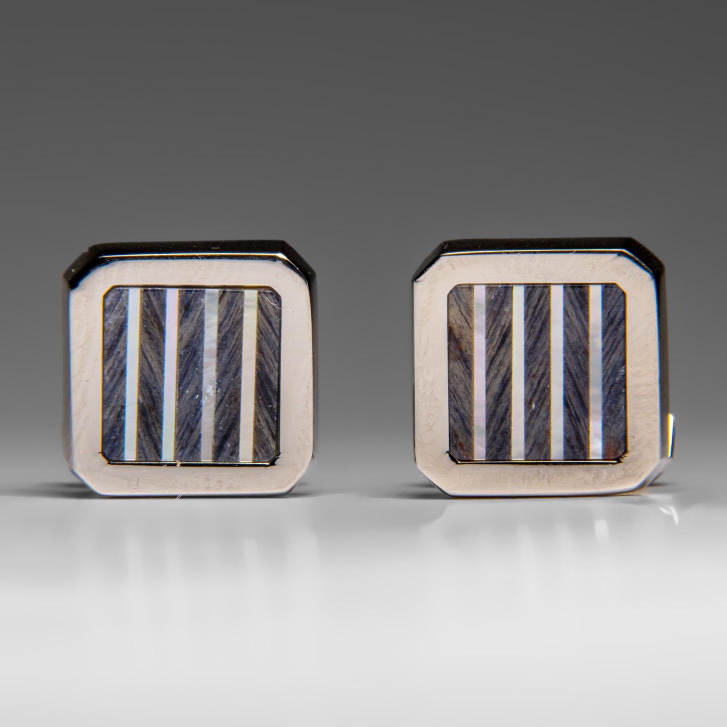 Genuine Stainless Steel Sodalite Cufflink