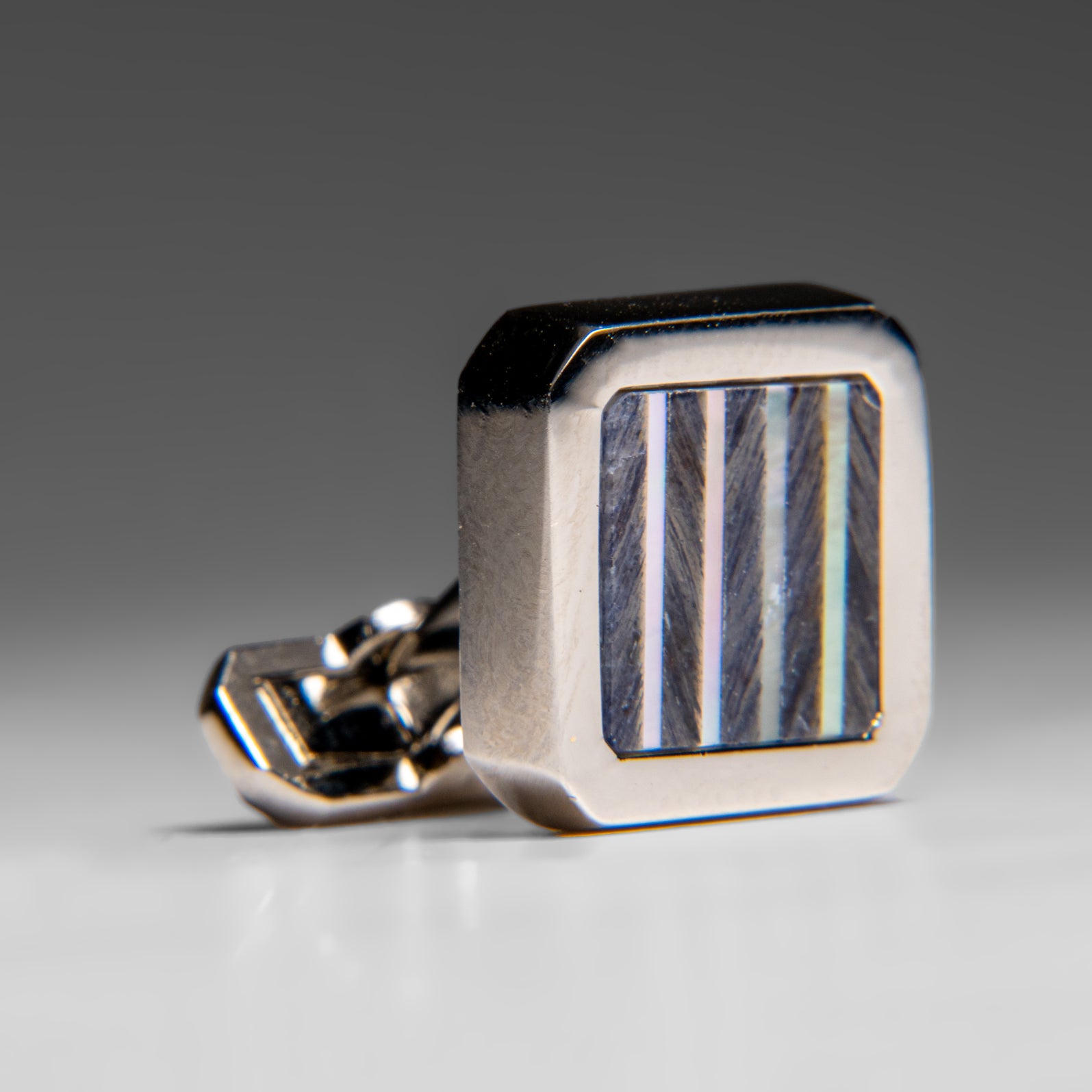 Genuine Stainless Steel Sodalite Cufflink