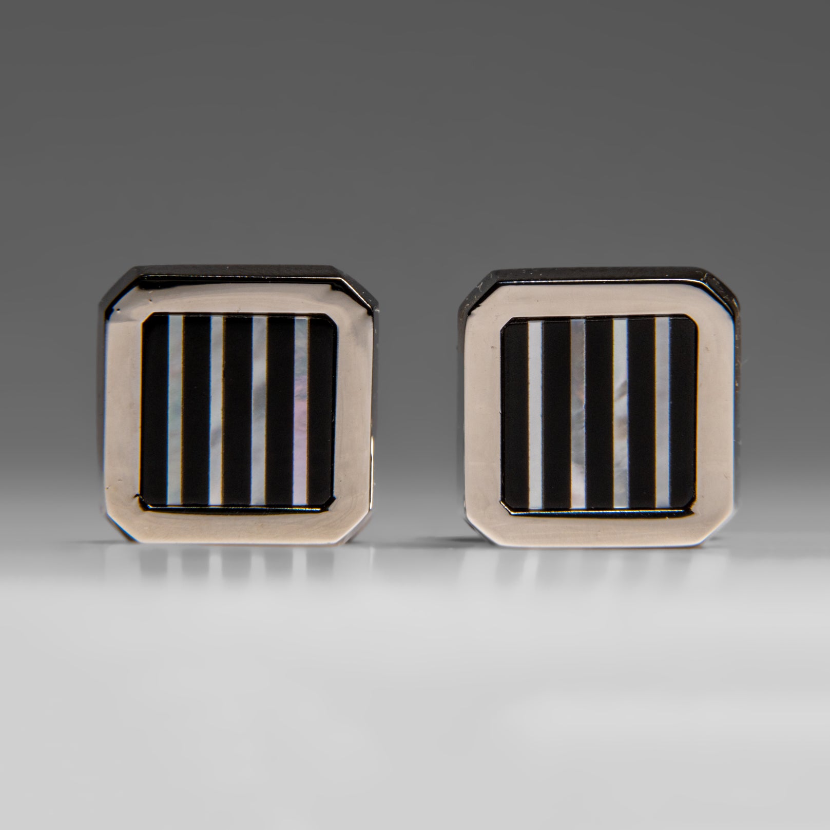 Genuine Stainless Steel Onyx Cufflink