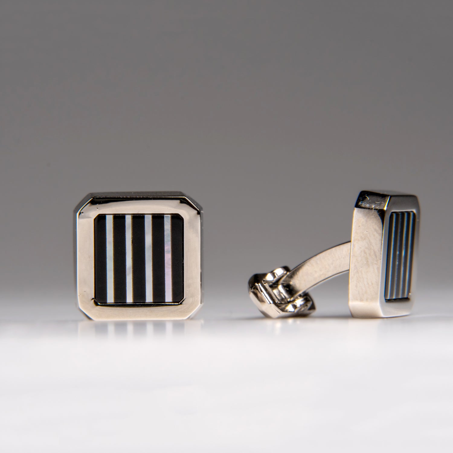 Genuine Stainless Steel Onyx Cufflink