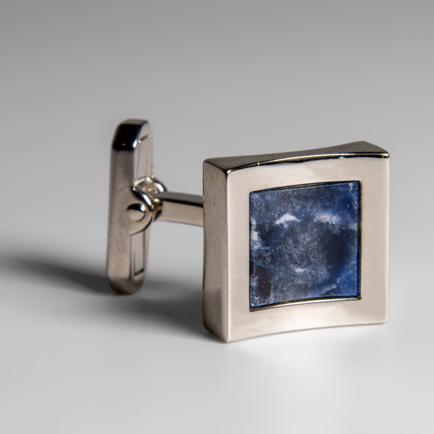 Genuine Stainless Steel Sodalite Cufflink
