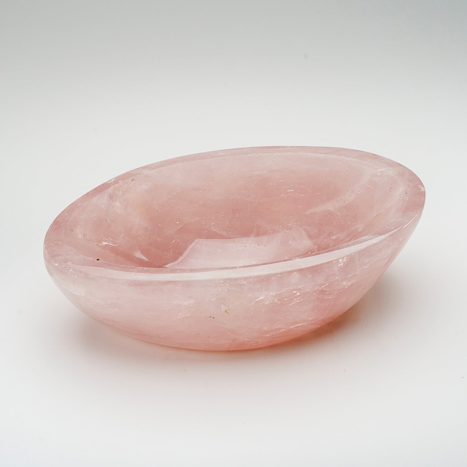 Genuine Polished Rose Quartz Bowl from Brazil (2.9 lbs)