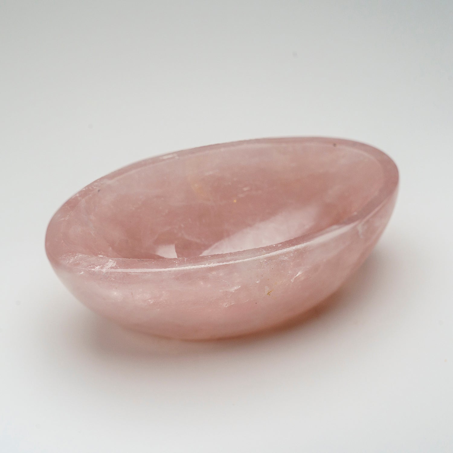 Genuine Polished Rose Quartz Bowl from Brazil (2.9 lbs)