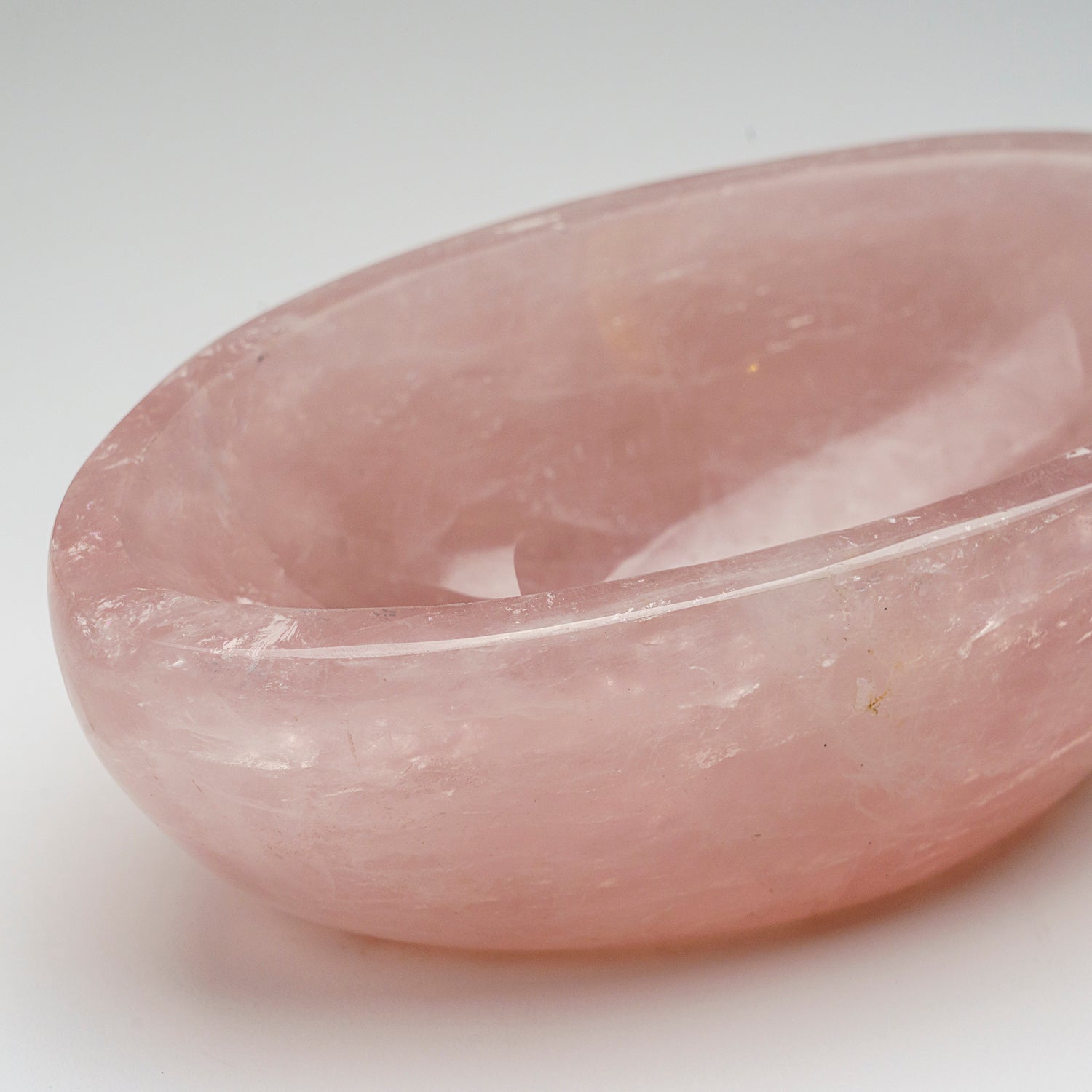 Genuine Polished Rose Quartz Bowl from Brazil (2.9 lbs)