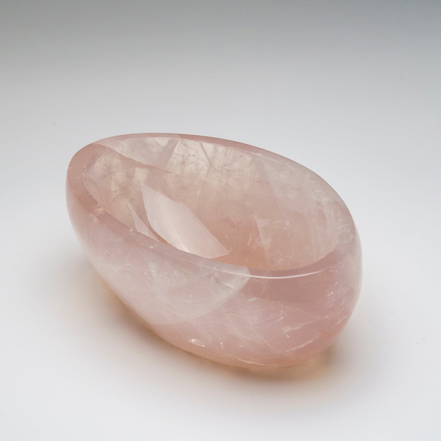 Genuine Polished Rose Quartz Bowl from Brazil (4.75 lbs)