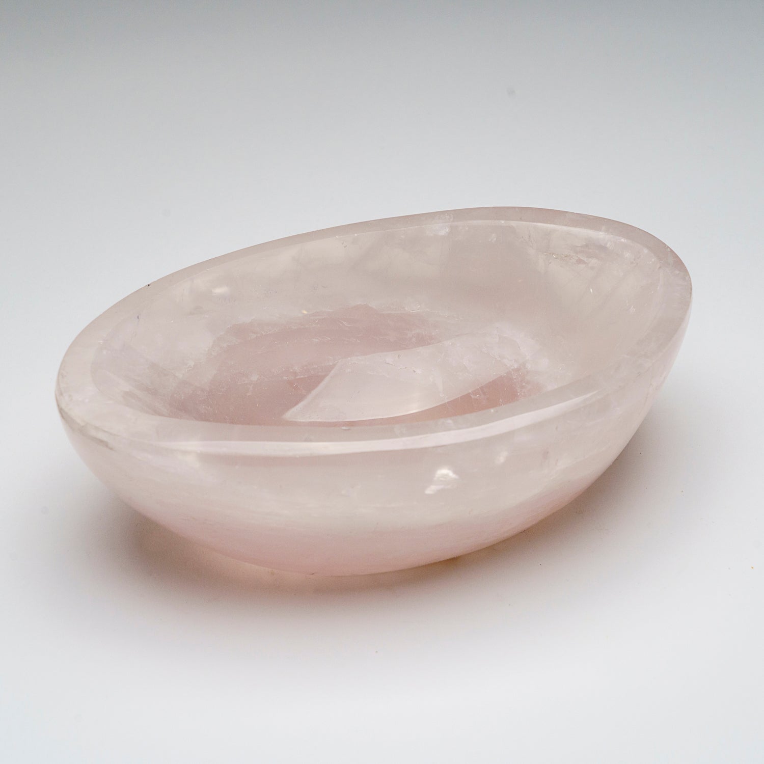 Genuine Polished Rose Quartz Bowl from Brazil (3.2 lbs)