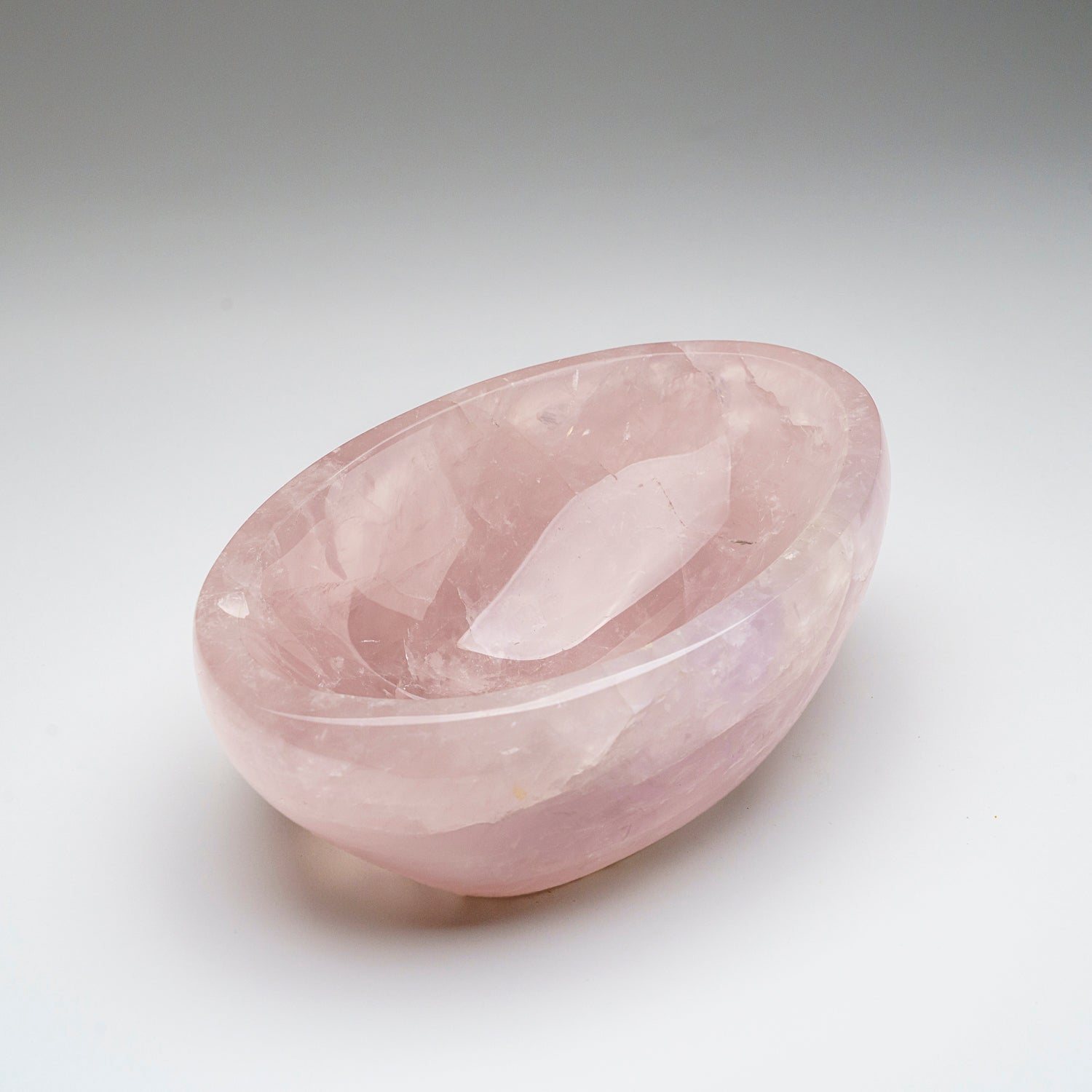 Genuine Polished Rose Quartz Bowl from Brazil (5 lbs)