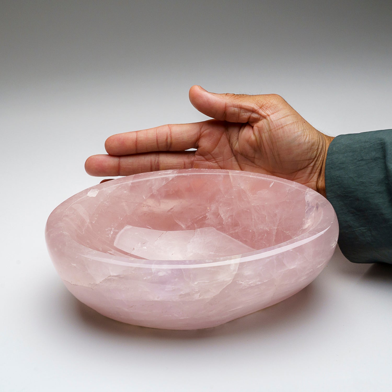 Genuine Polished Rose Quartz Bowl from Brazil (5 lbs)