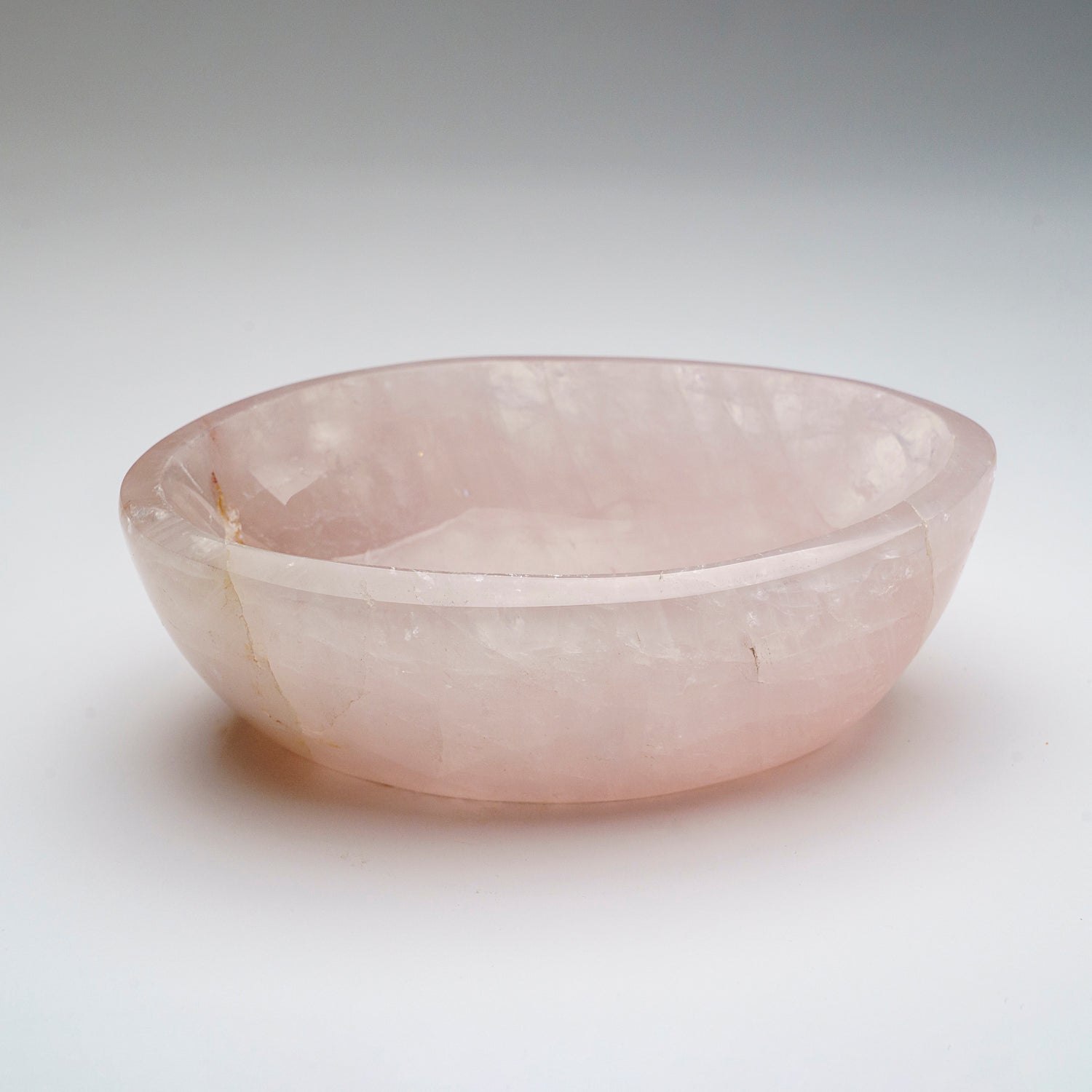 Genuine Polished Rose Quartz Bowl from Brazil (3.4 lbs)