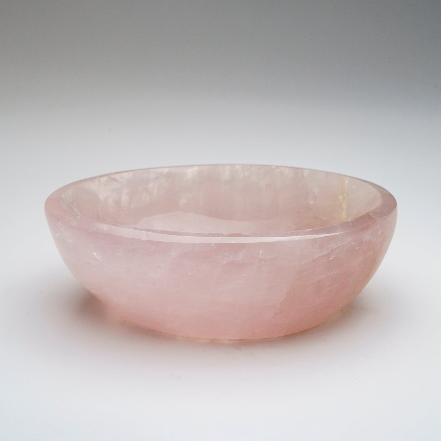 Genuine Polished Rose Quartz Bowl from Brazil (3.4 lbs)