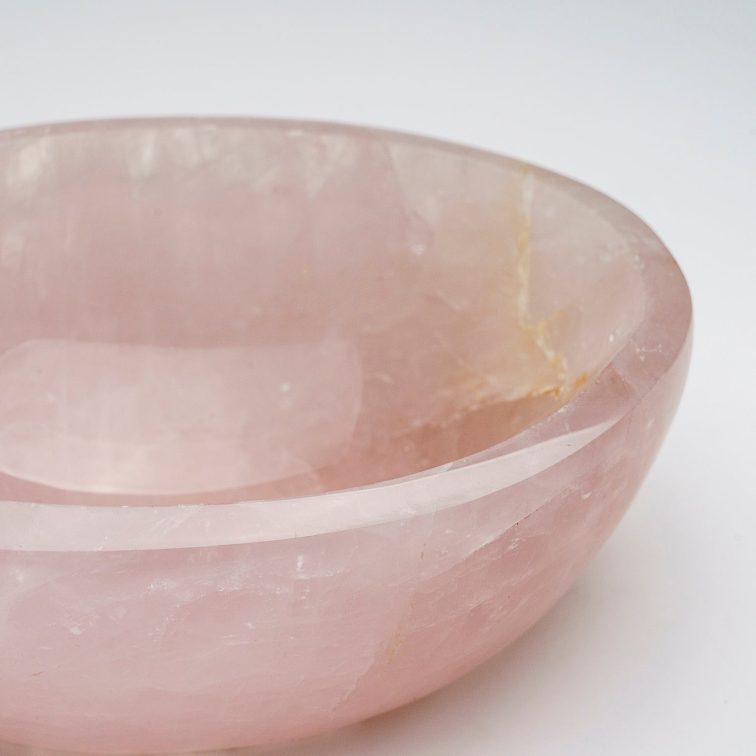 Genuine Polished Rose Quartz Bowl from Brazil (3.4 lbs)