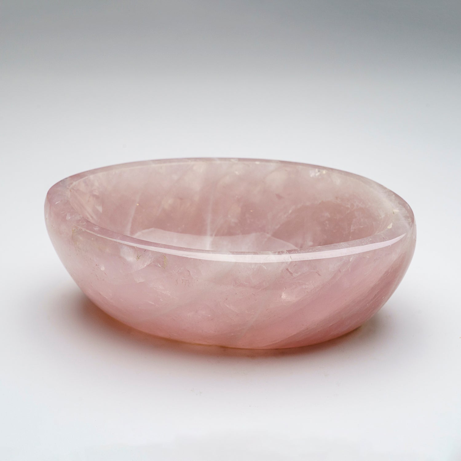 Genuine Polished Rose Quartz Bowl from Brazil (4.1 lbs)