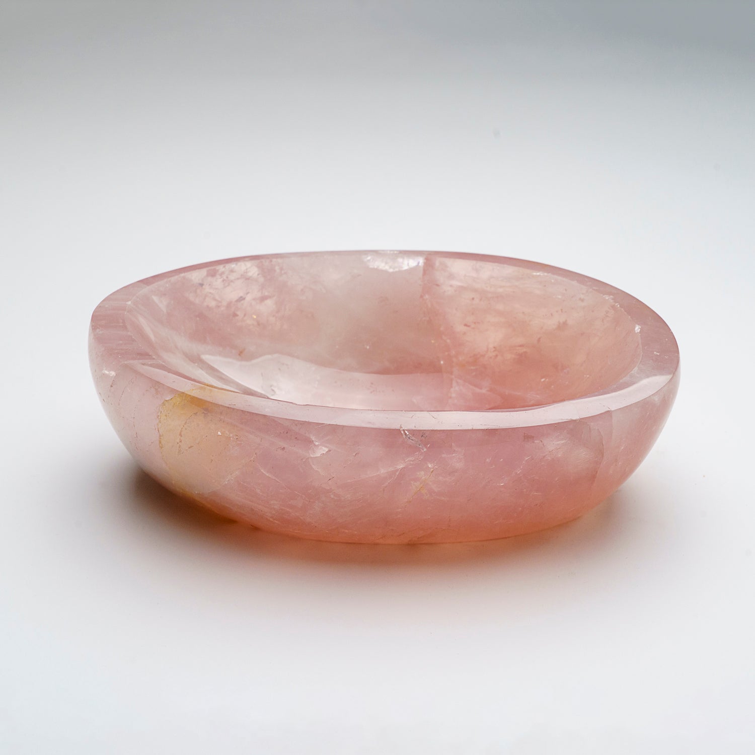 Genuine Polished Rose Quartz Bowl from Brazil (4 lbs)