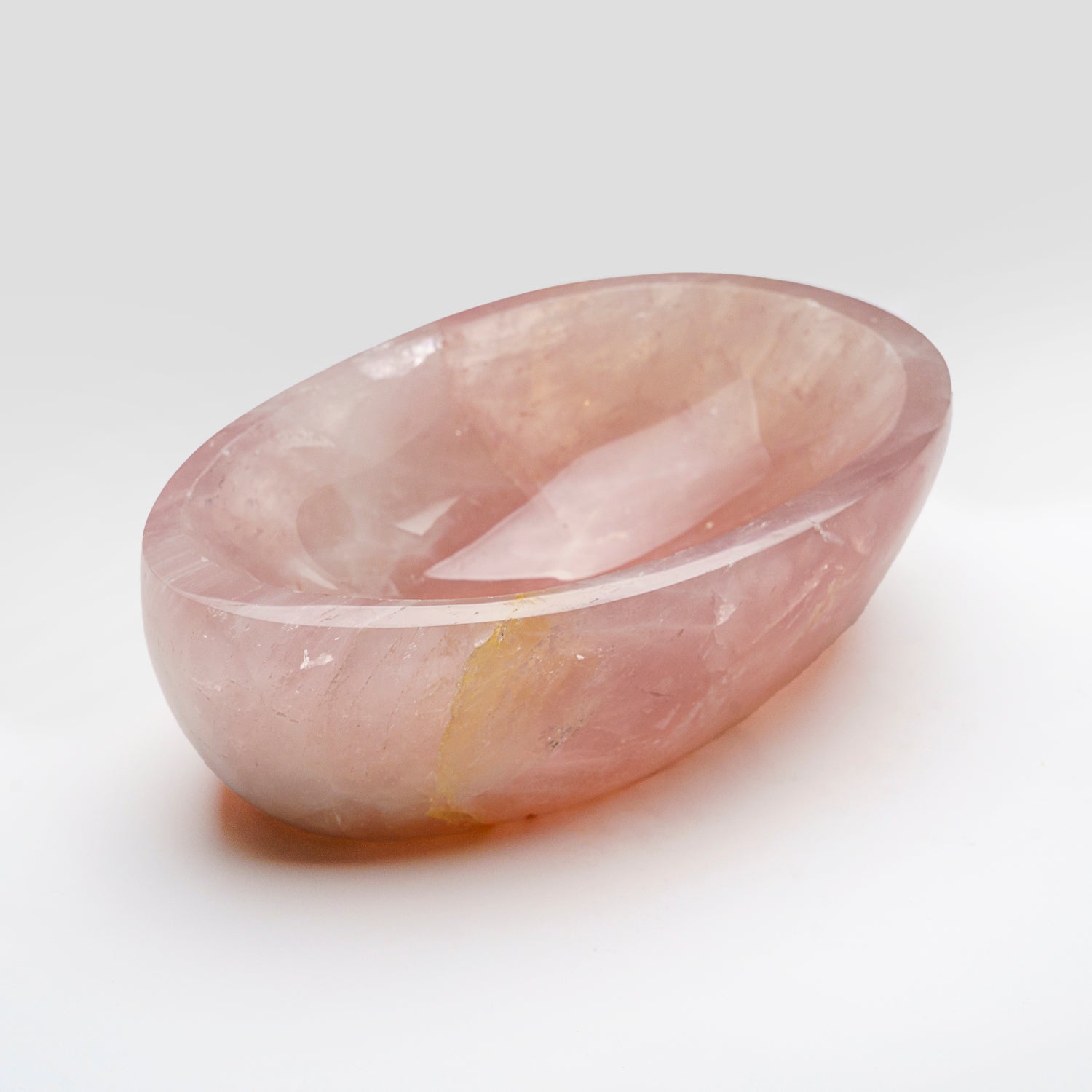 Genuine Polished Rose Quartz Bowl from Brazil (4 lbs)