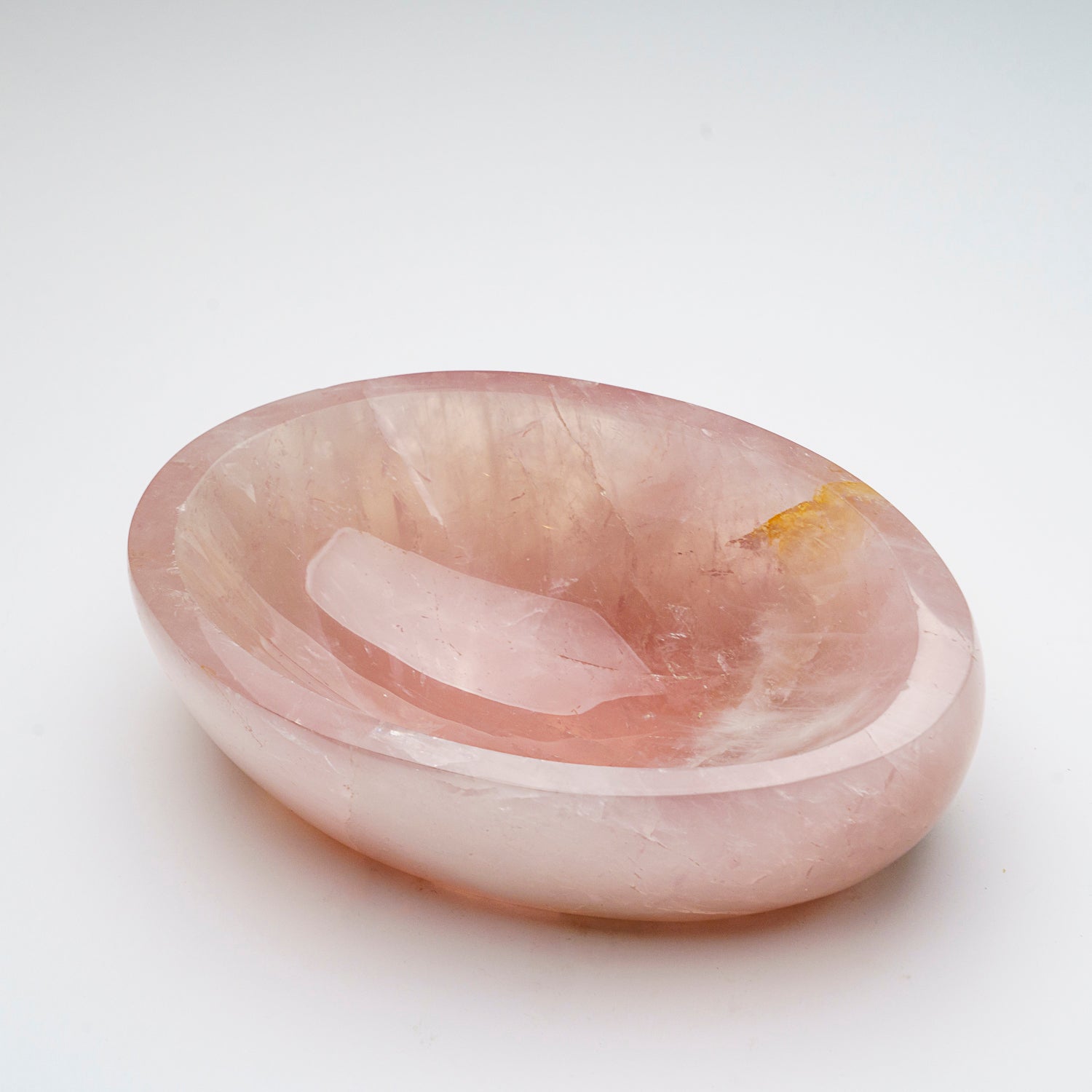 Genuine Polished Rose Quartz Bowl from Brazil (4 lbs)