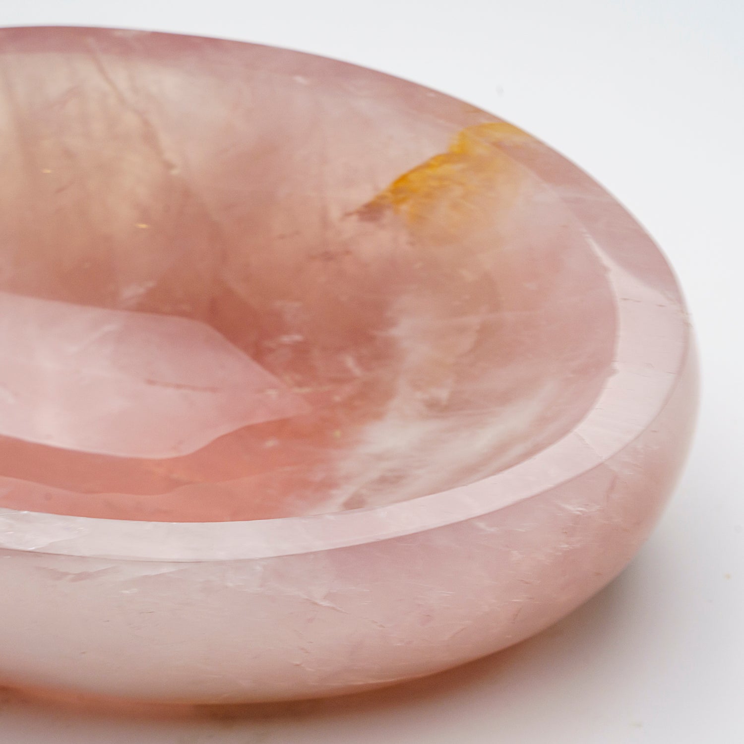 Genuine Polished Rose Quartz Bowl from Brazil (4 lbs)