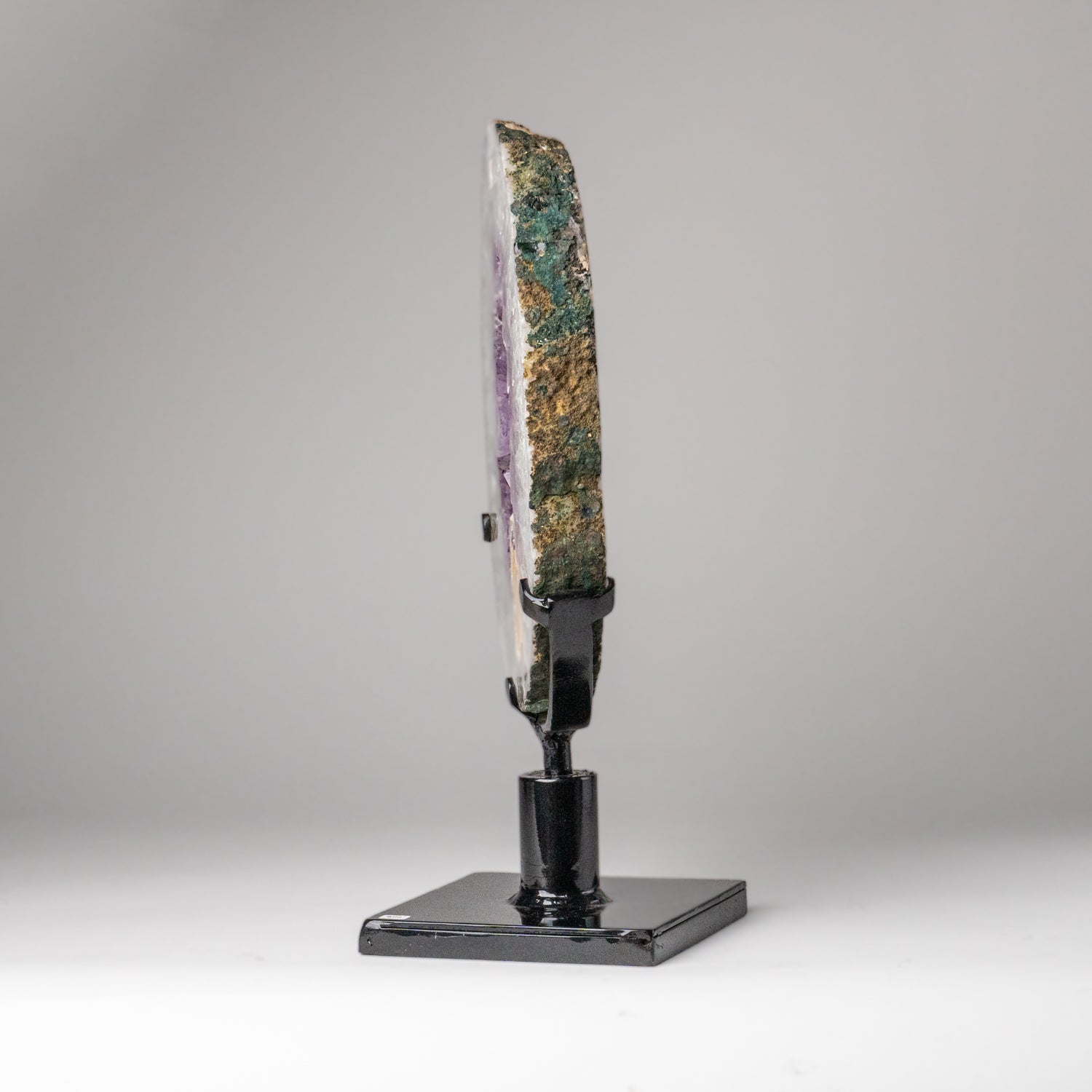 Genuine Amethyst Geode Slice on Stand from Uruguay (7.5 lbs)