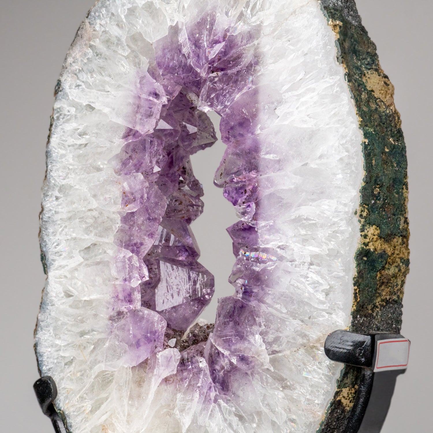 Genuine Amethyst Geode Slice on Stand from Uruguay (7.5 lbs)