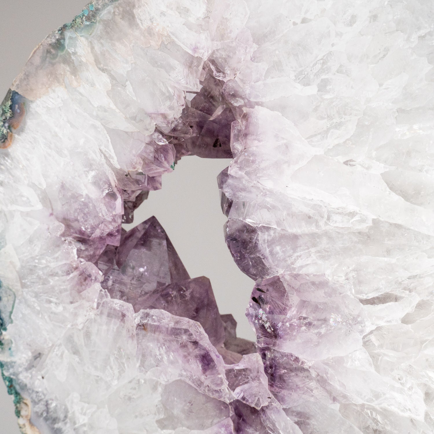 Genuine Amethyst Geode Slice on Stand from Uruguay (17 lbs)