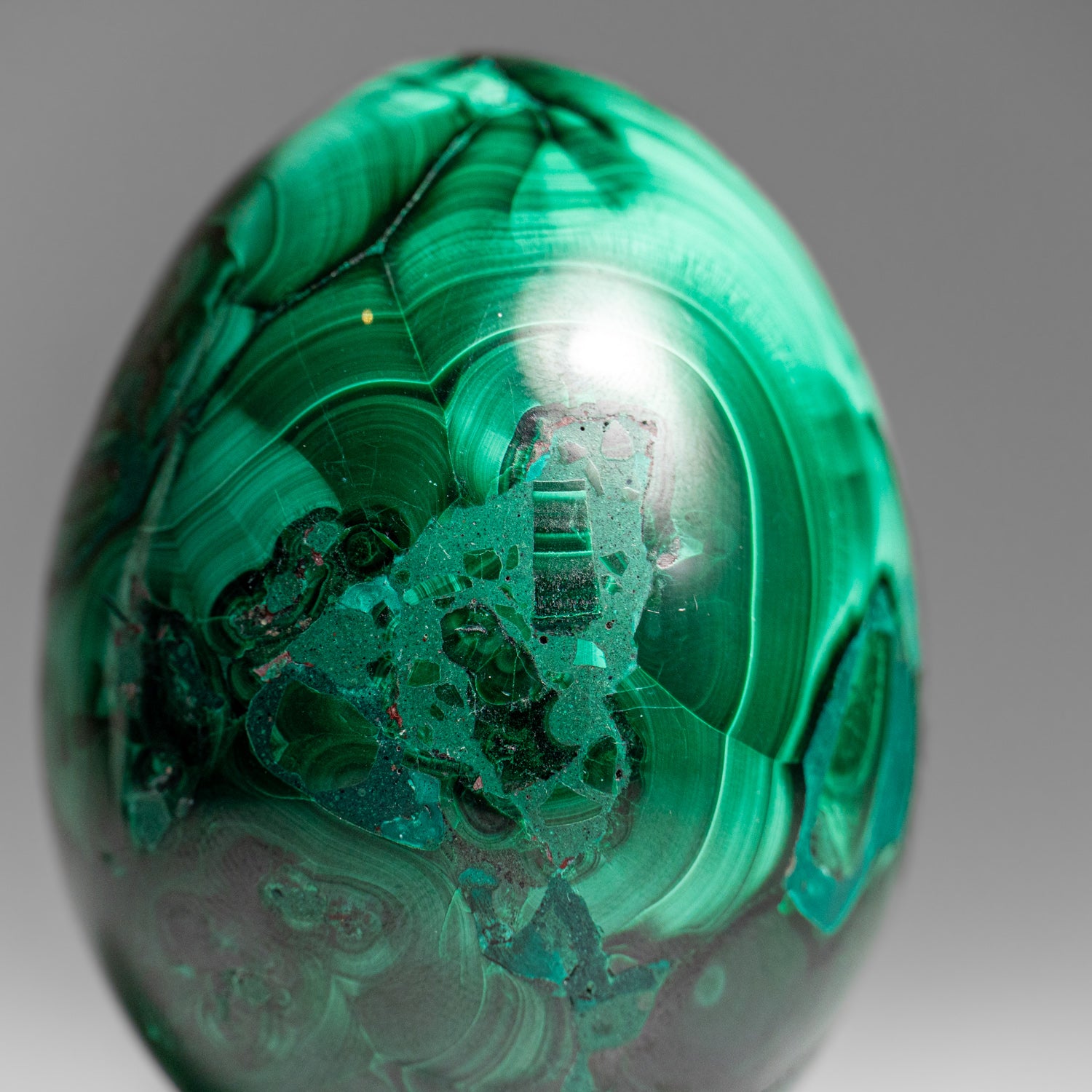 Genuine Polished Malachite Egg (303 grams)