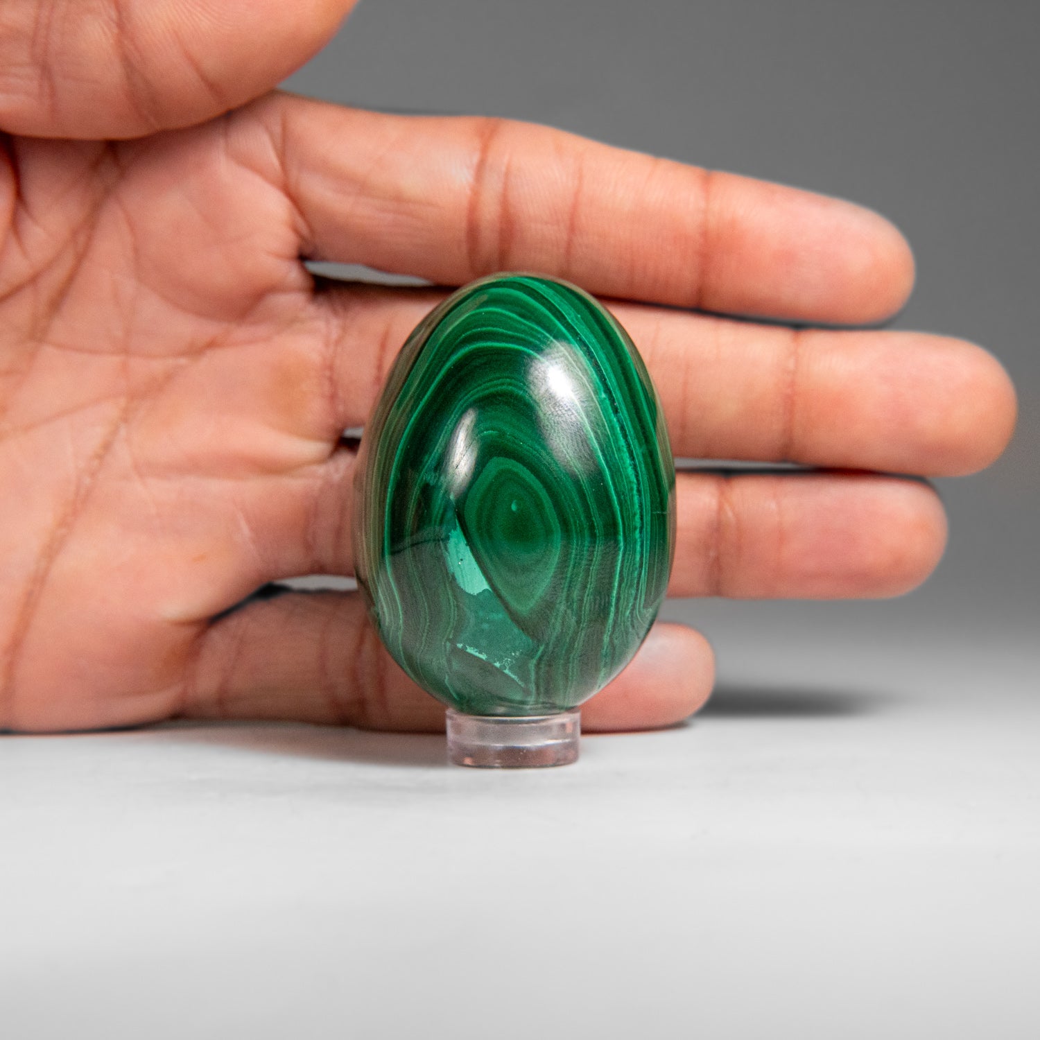 Genuine Polished Malachite Egg (160 grams)