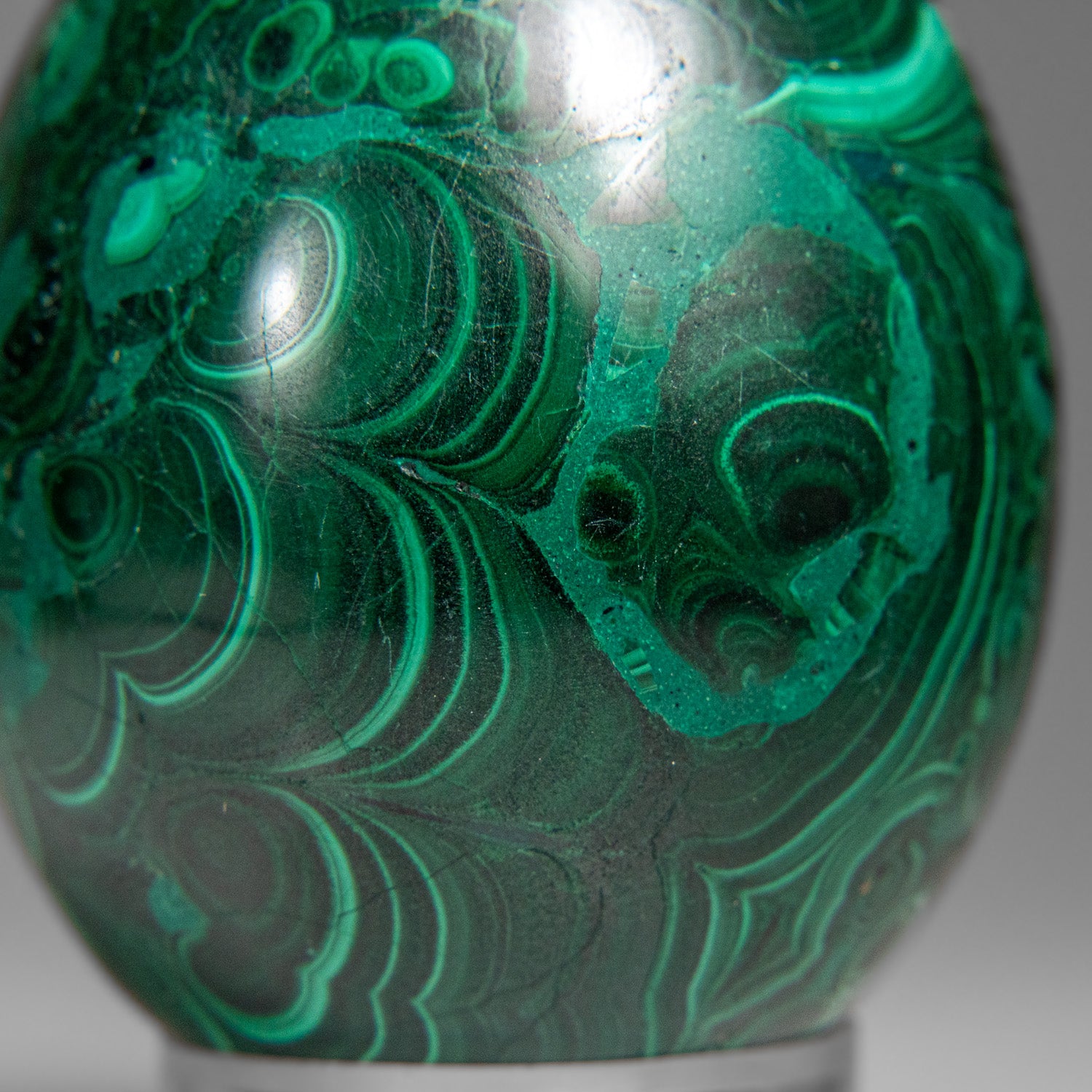 Genuine Polished Malachite Egg (334.9 grams)