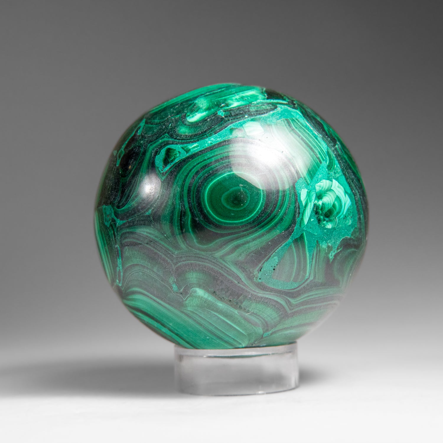 Genuine Polished Malachite Sphere (1.4 lbs)
