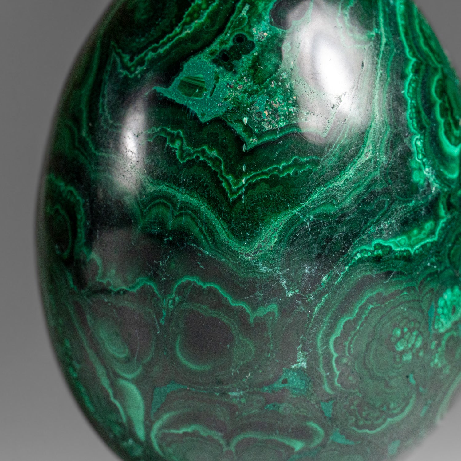 Genuine Polished Malachite Egg (1.5 lbs)