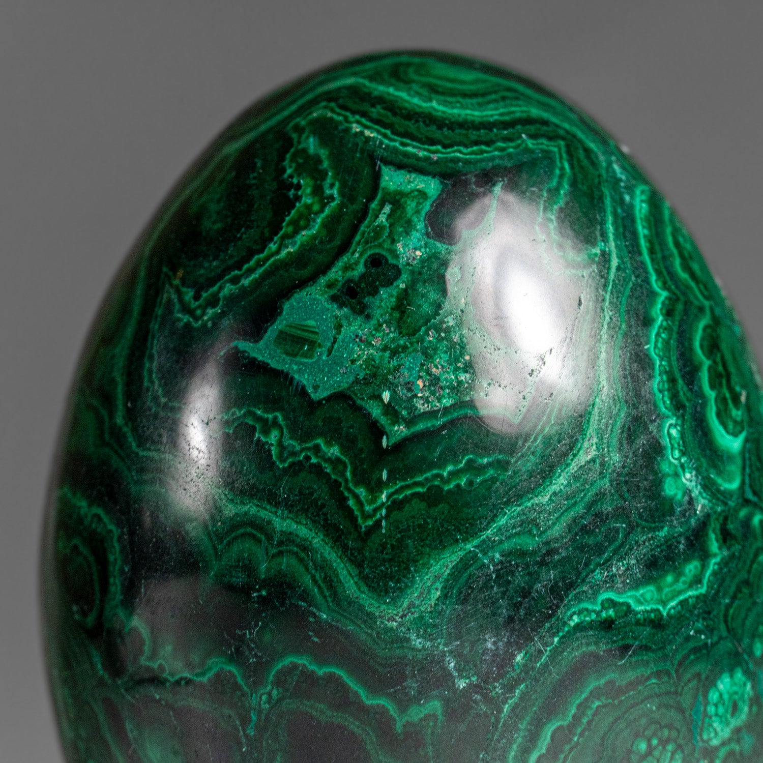 Genuine Polished Malachite Egg (1.5 lbs)