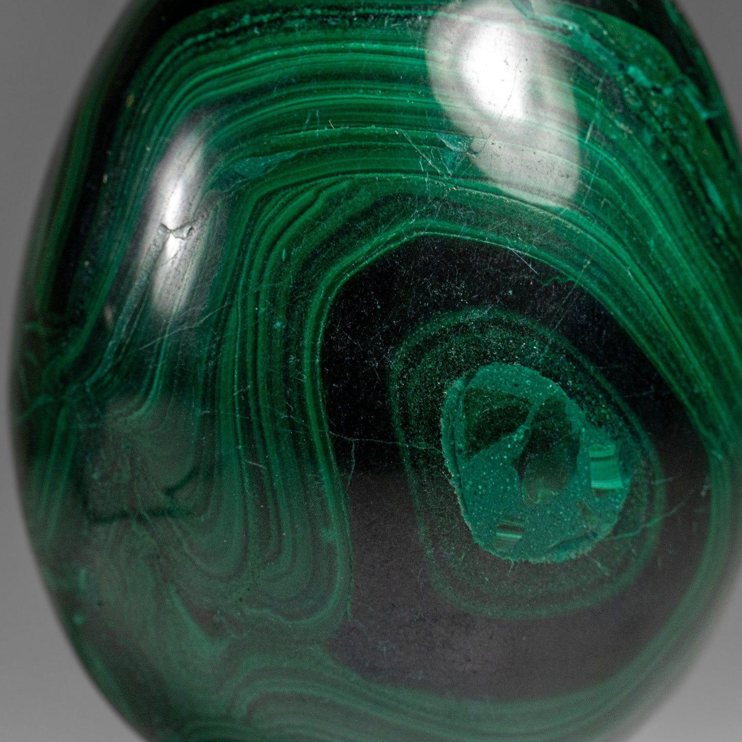 Genuine Polished Malachite Egg (1.9 lbs)