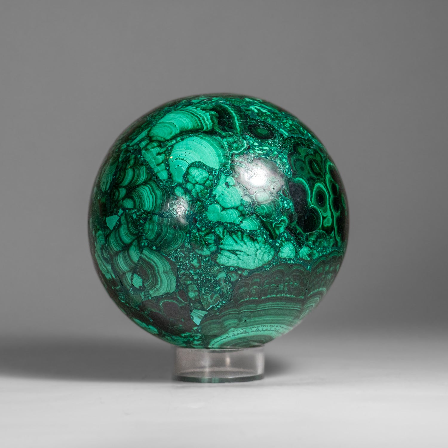 Genuine Polished Malachite Sphere (2.4 lbs)