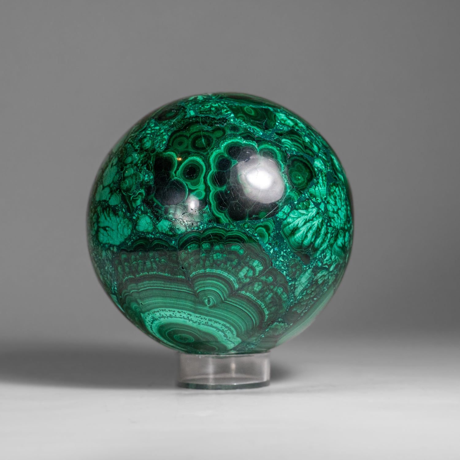 Genuine Polished Malachite Sphere (2.4 lbs)