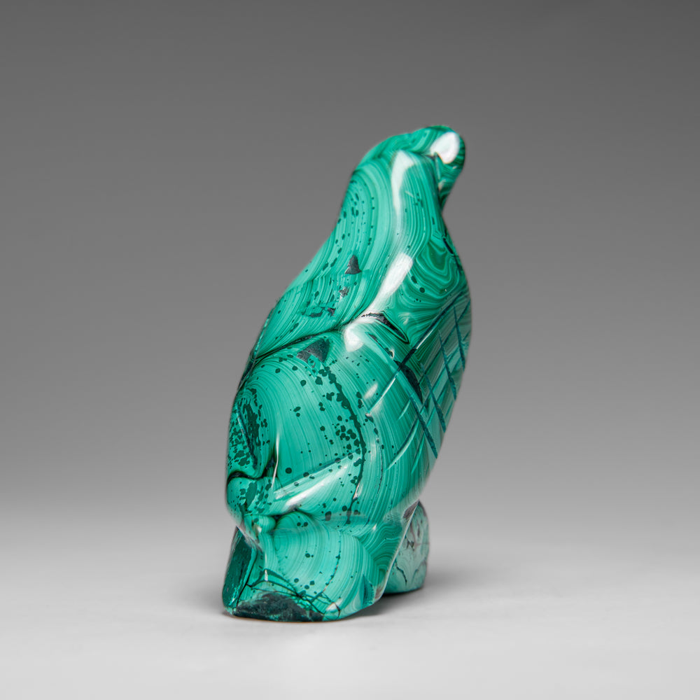 Genuine Polished Malachite Eagle Carving (175.9 grams)