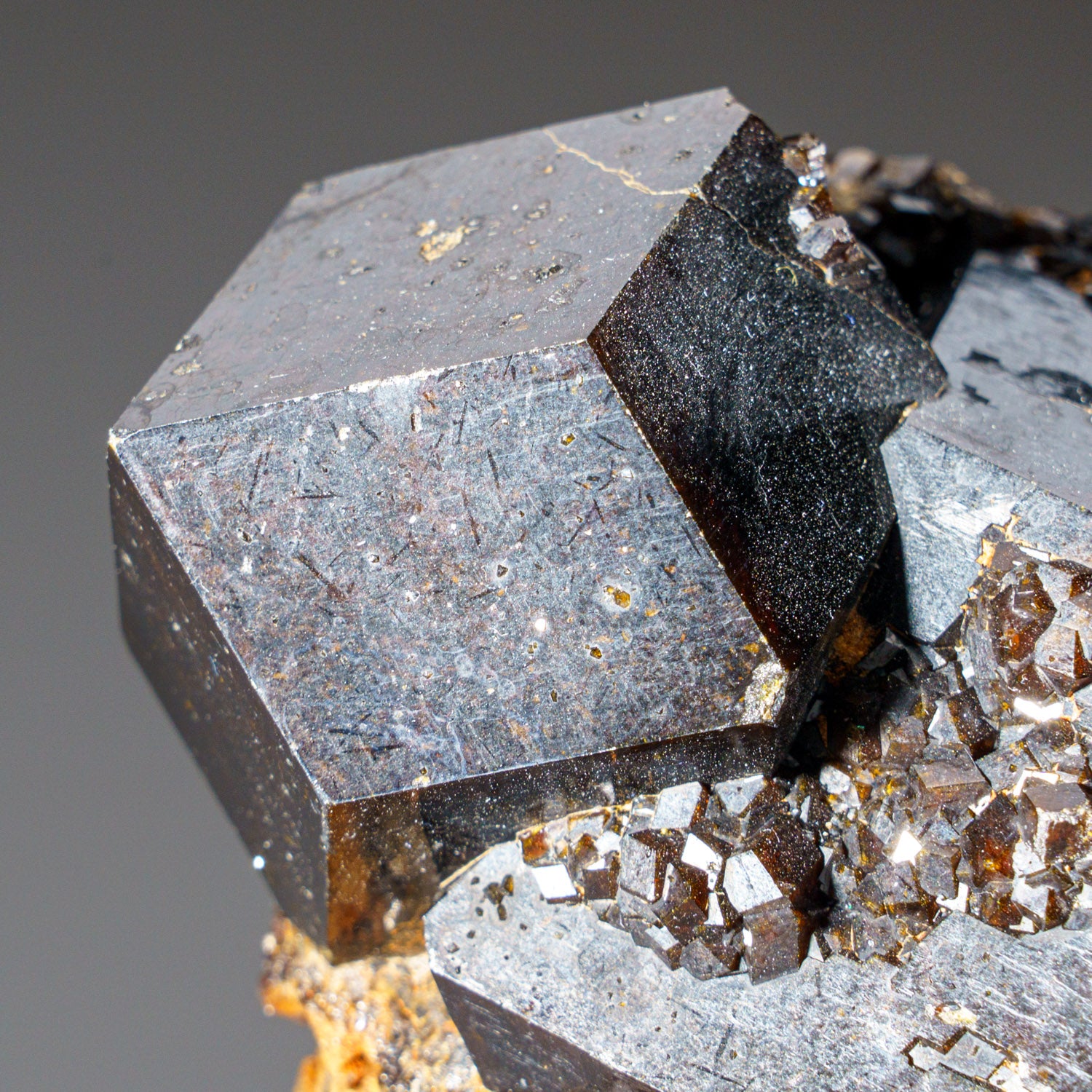 Melanite Garnet Crystal from Ojos Españoles Mine (Mina La Prieta Linda), Chihuahua, Mexico