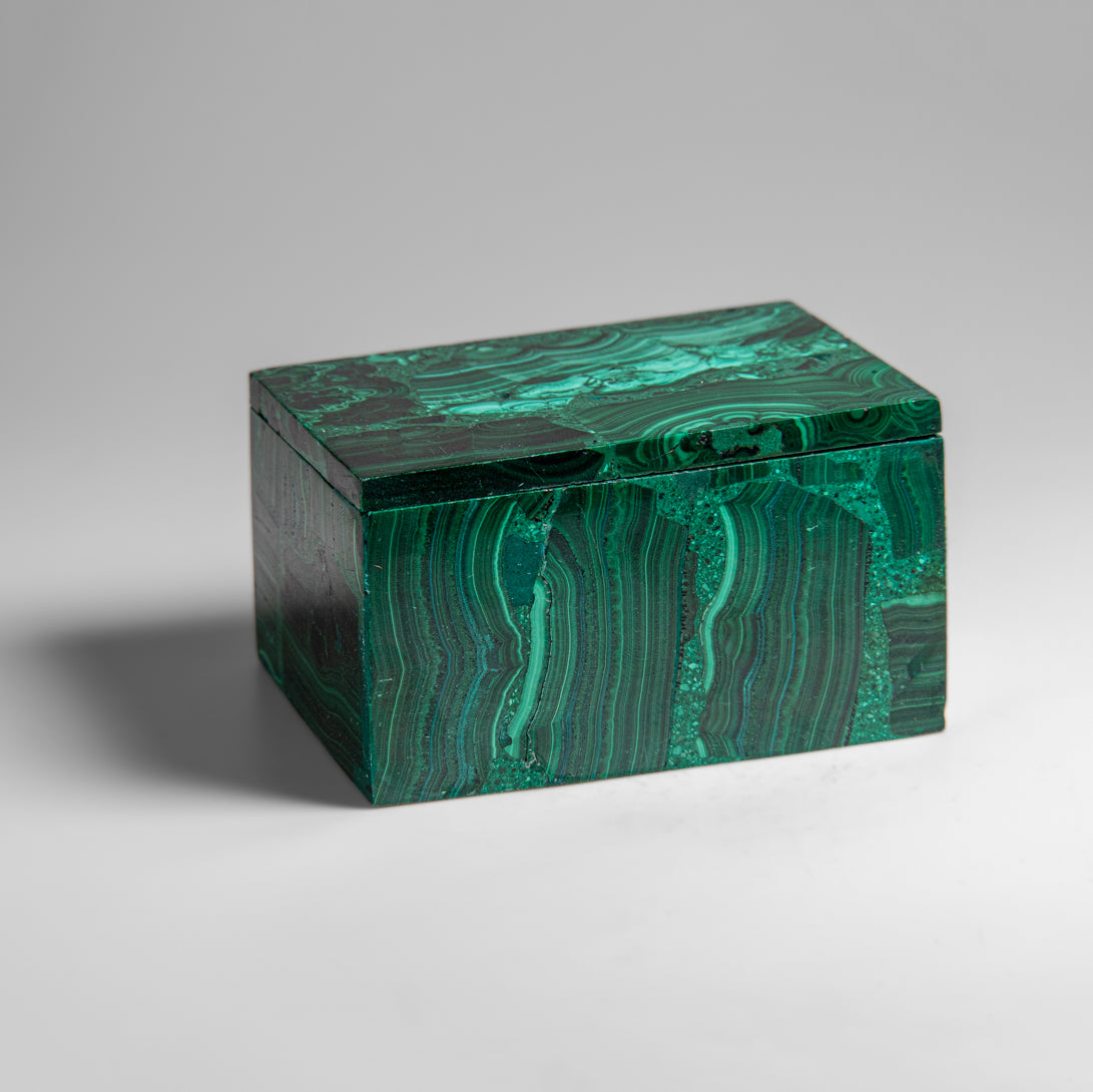 Genuine Malachite Jewelry Box (1.3 lbs)