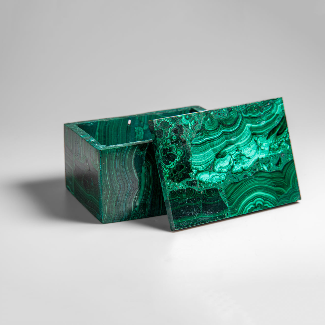 Genuine Malachite Jewelry Box (1.3 lbs)