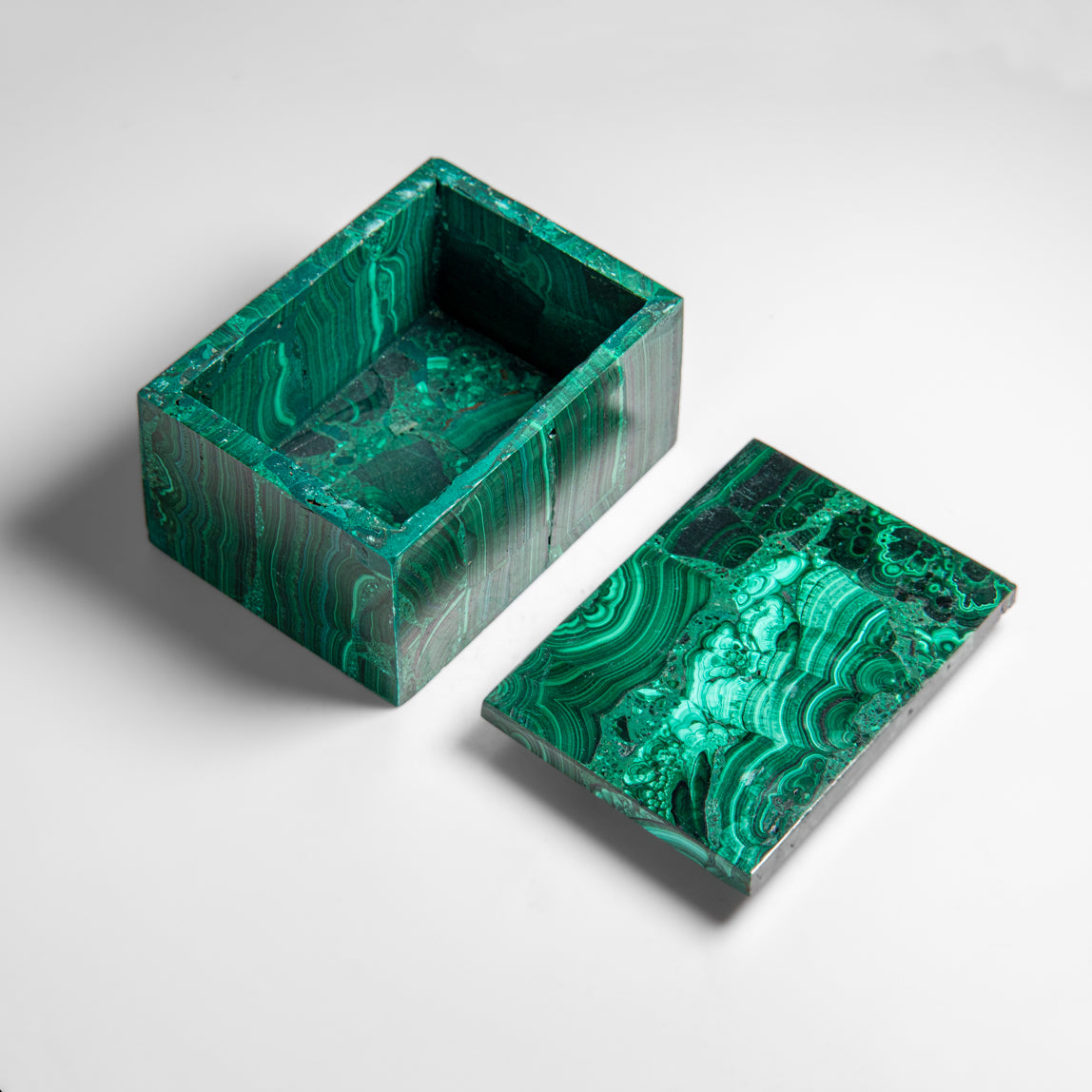 Genuine Malachite Jewelry Box (1.3 lbs)