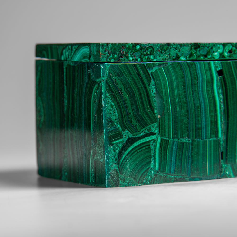 Genuine Malachite Jewelry Box (1.3 lbs)