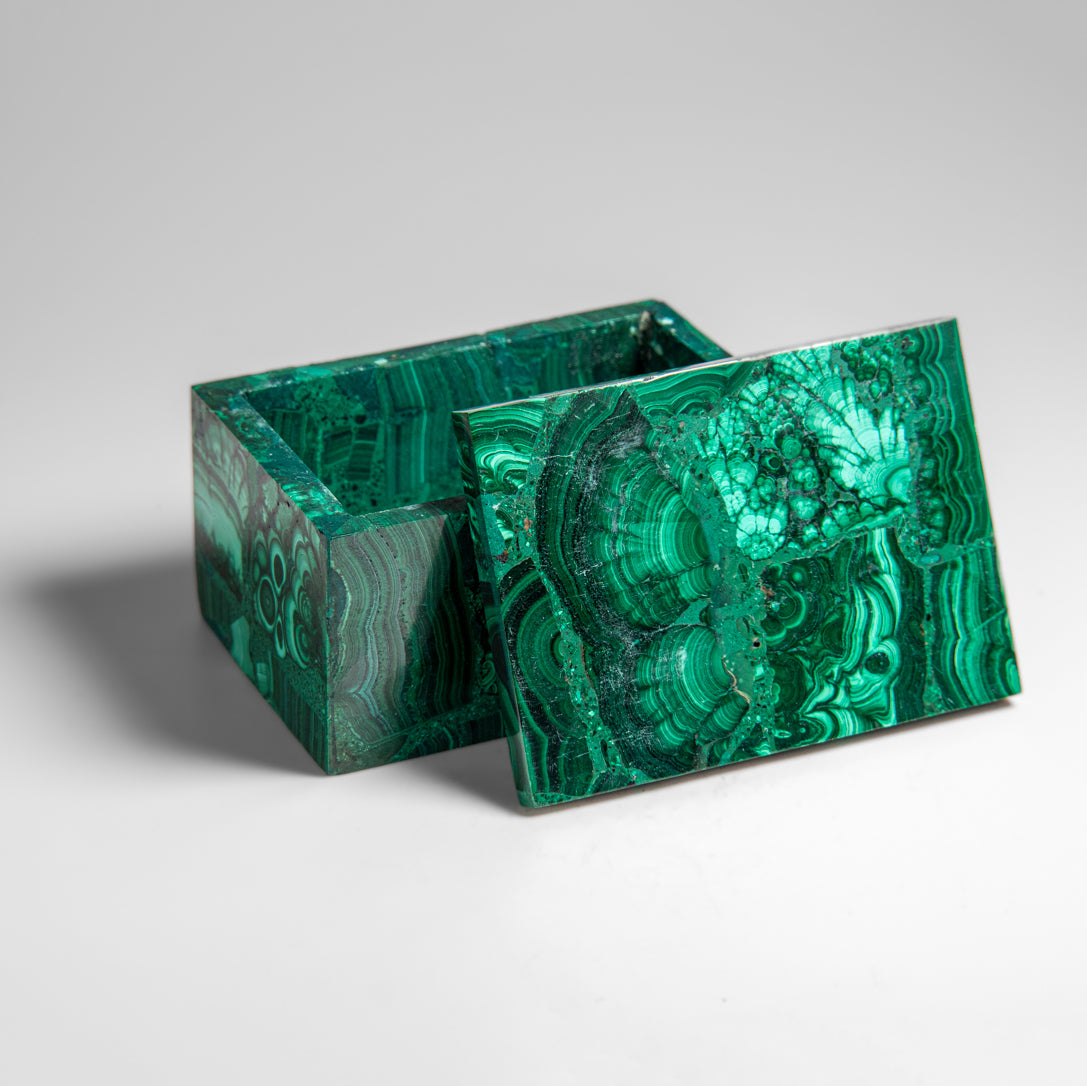 Genuine Malachite Jewelry Box (1.4 lbs)