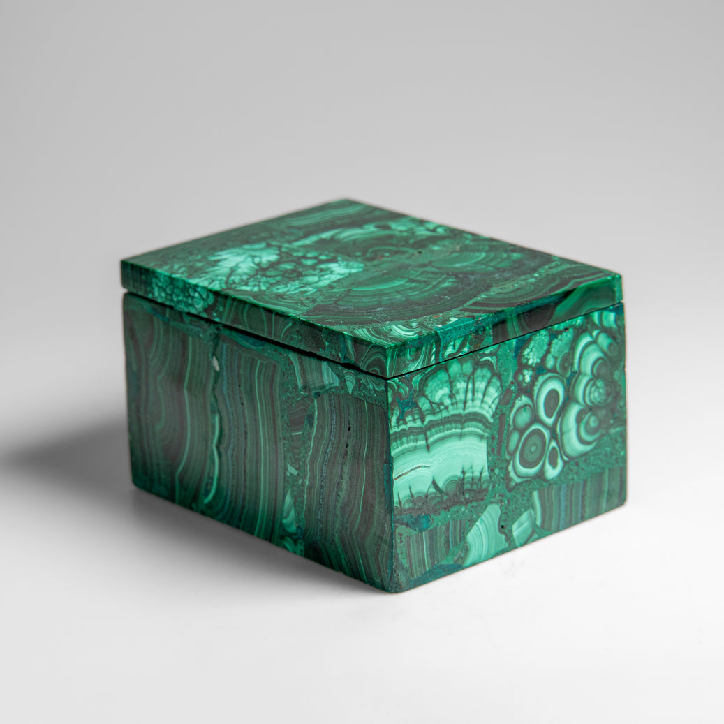 Genuine Malachite Jewelry Box (1.4 lbs)