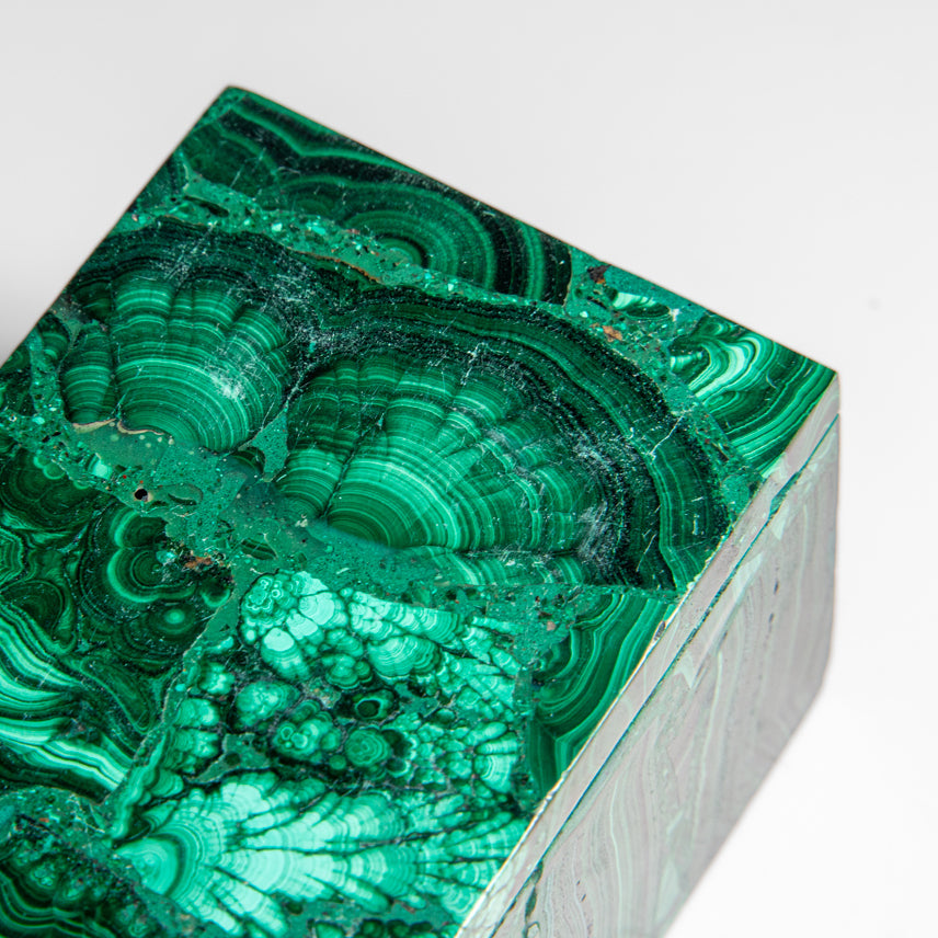Genuine Malachite Jewelry Box (1.4 lbs)